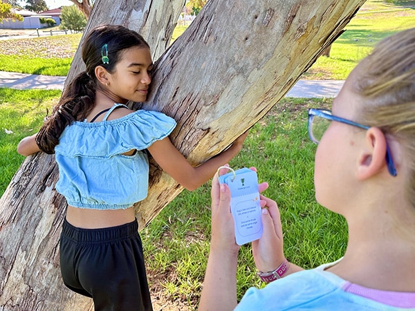 Hug a tree nature play ideas