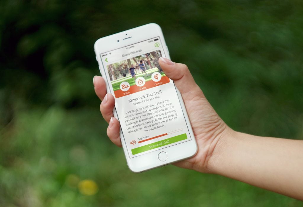 A Play Trail displayed on a mobile phone screen