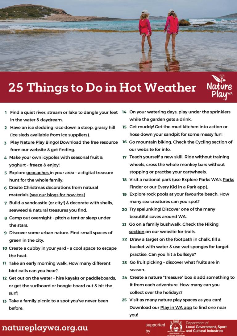 25 Things to do in Hot Weather