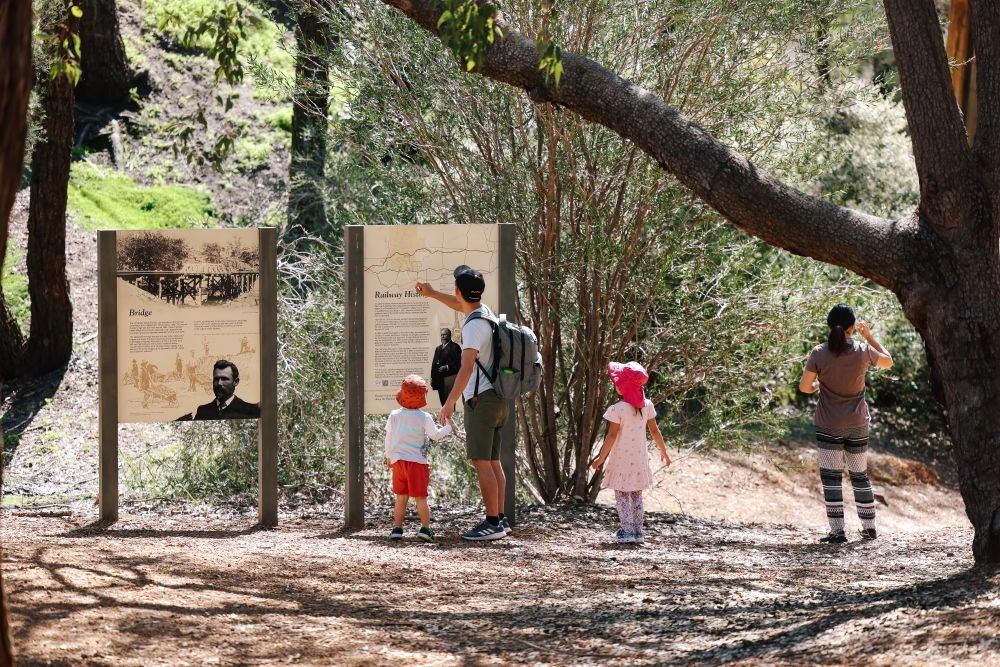 EKIP_John Forrest National Park_Family reading sign 1