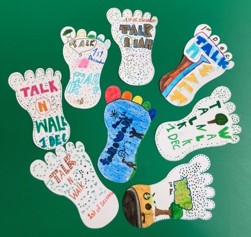 Coolbinia Primary School Talk N Walk to School feet art