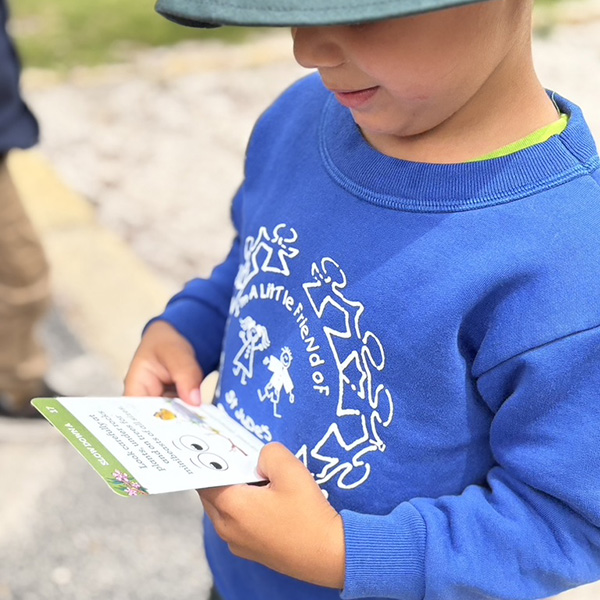Child Reading Nature and Me Card
