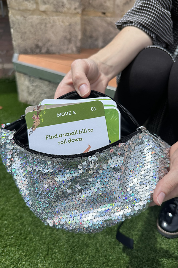Nature and Me Cards in playground bag
