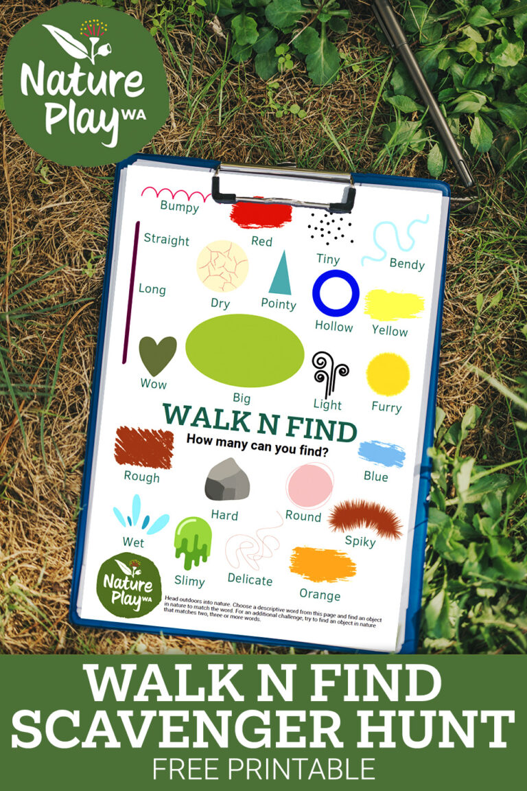 Free printable sensory nature scavenger hunt