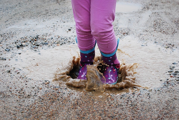 Muddy puddles for The Science of Mud Play