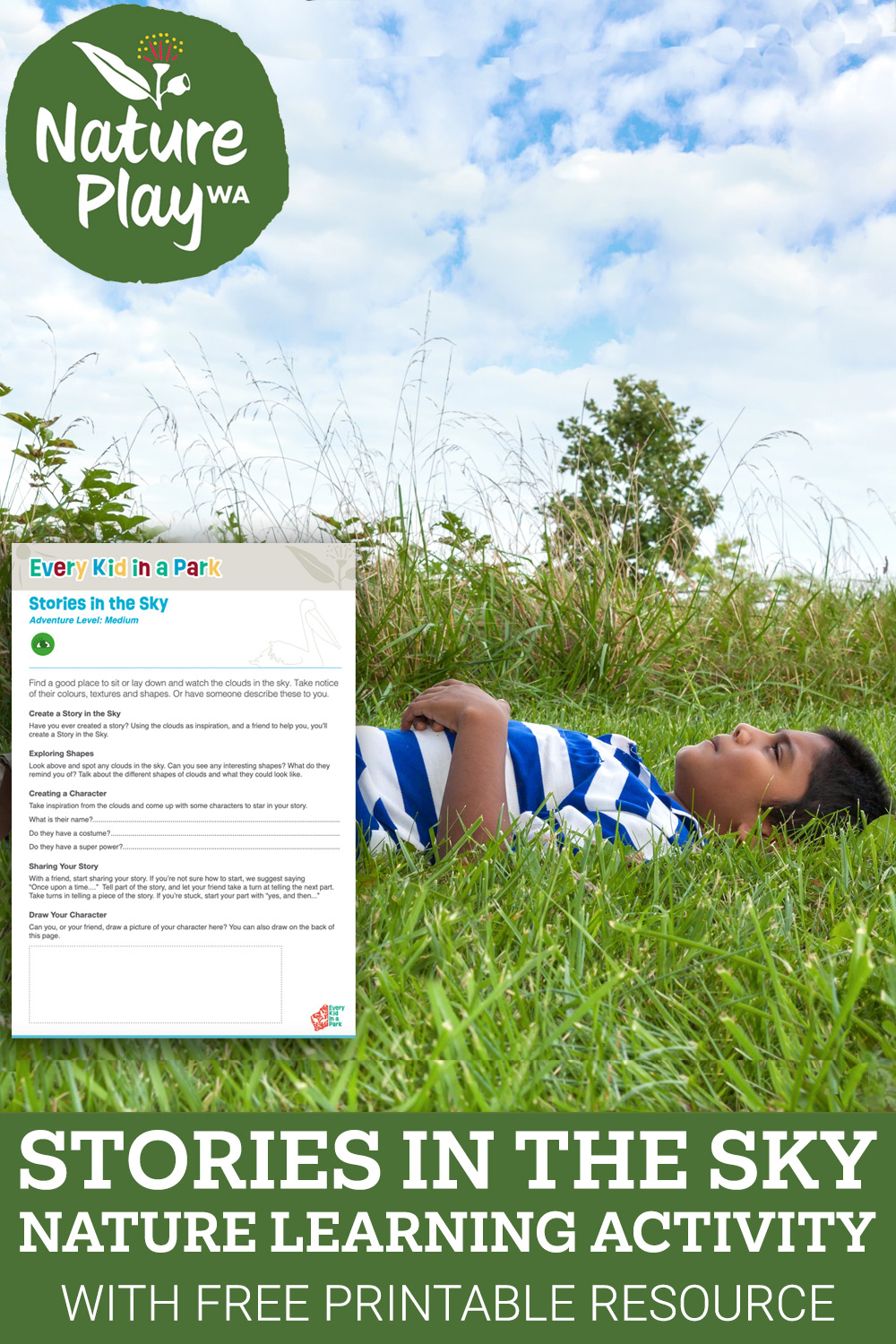 Stories in the sky nature learning activity