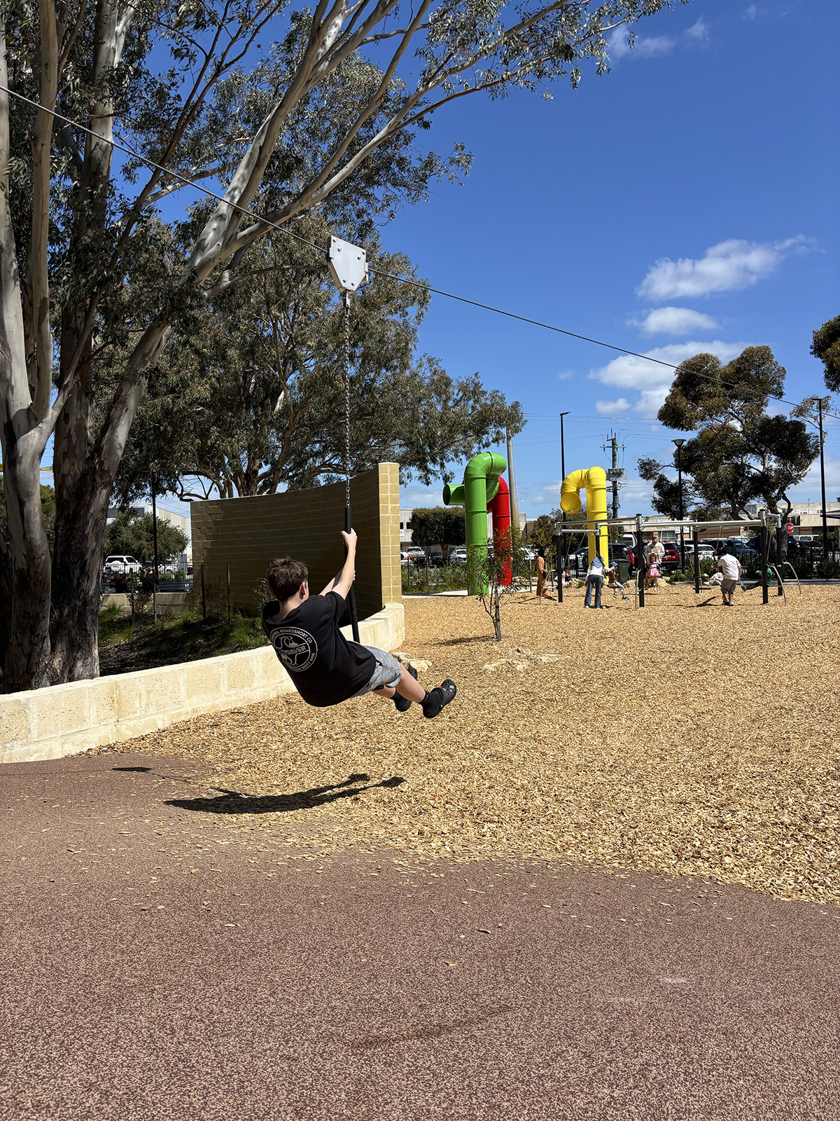Ballajura Intergenerational Play Space flying fox