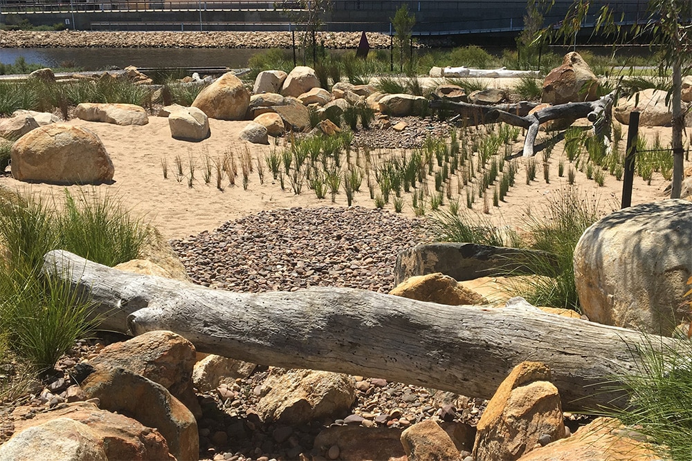 Chevron Parkland dry creek bed