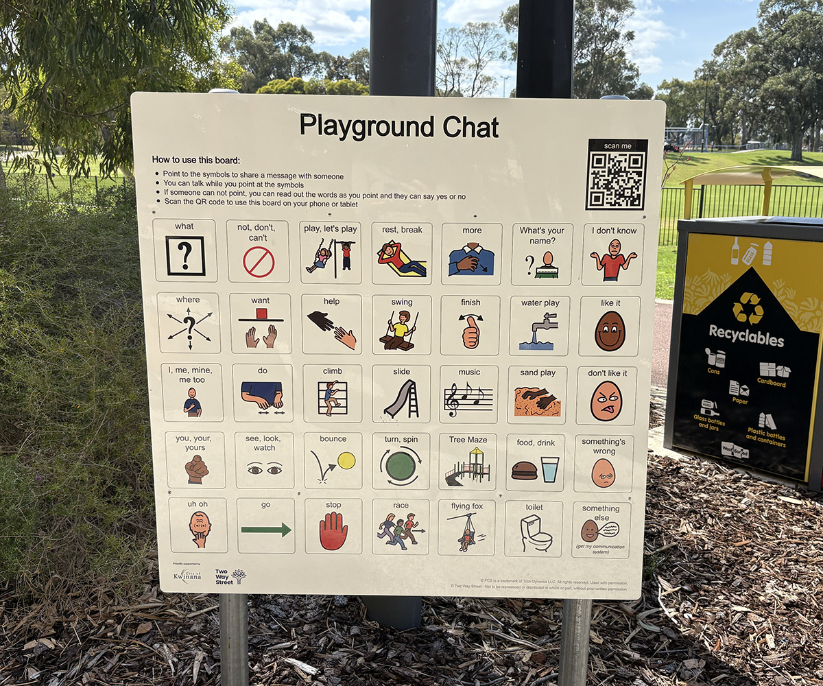 Kwinana Adventure Park communication board