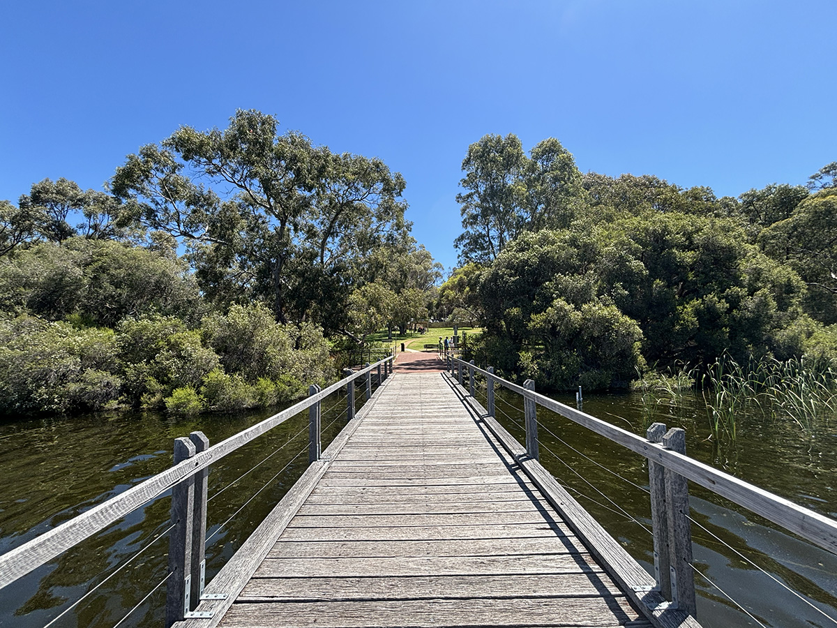 Neil Hawkins Park bridge