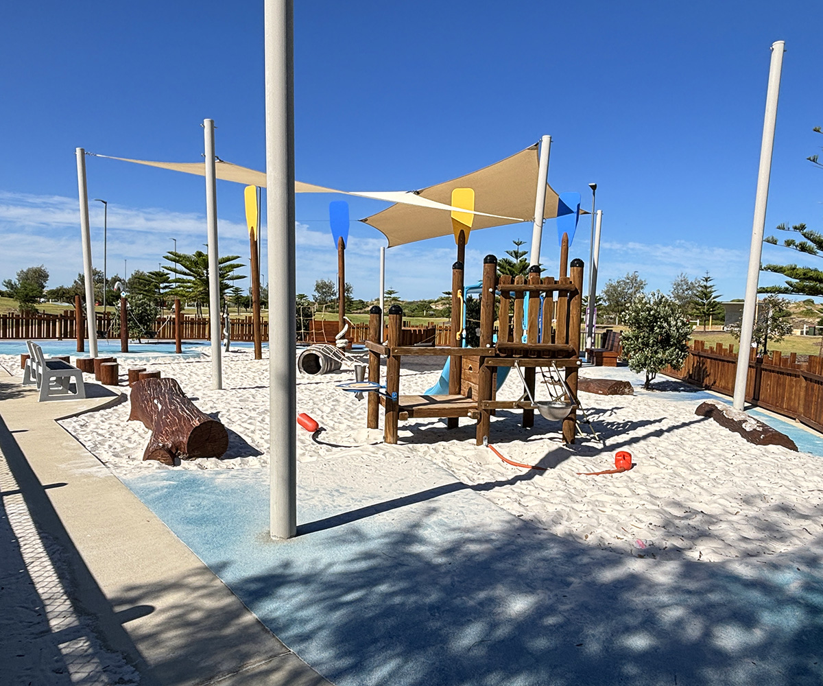 Shipwreck Cove Golden Bay fenced play area