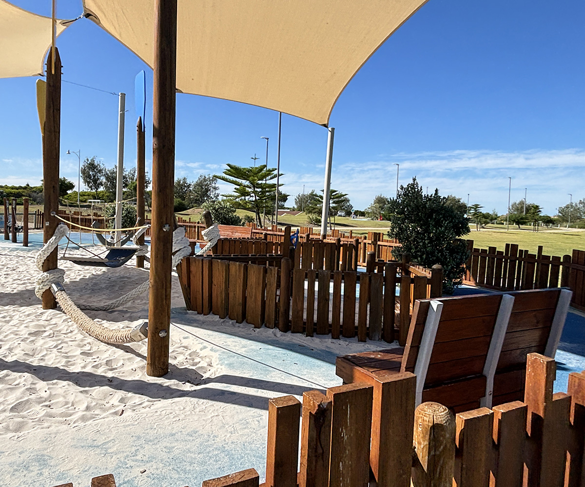 Shipwreck Cove Golden Bay toddler fenced area