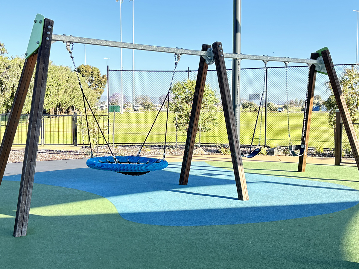 Sutherlands Park All Abilities Play Space swings