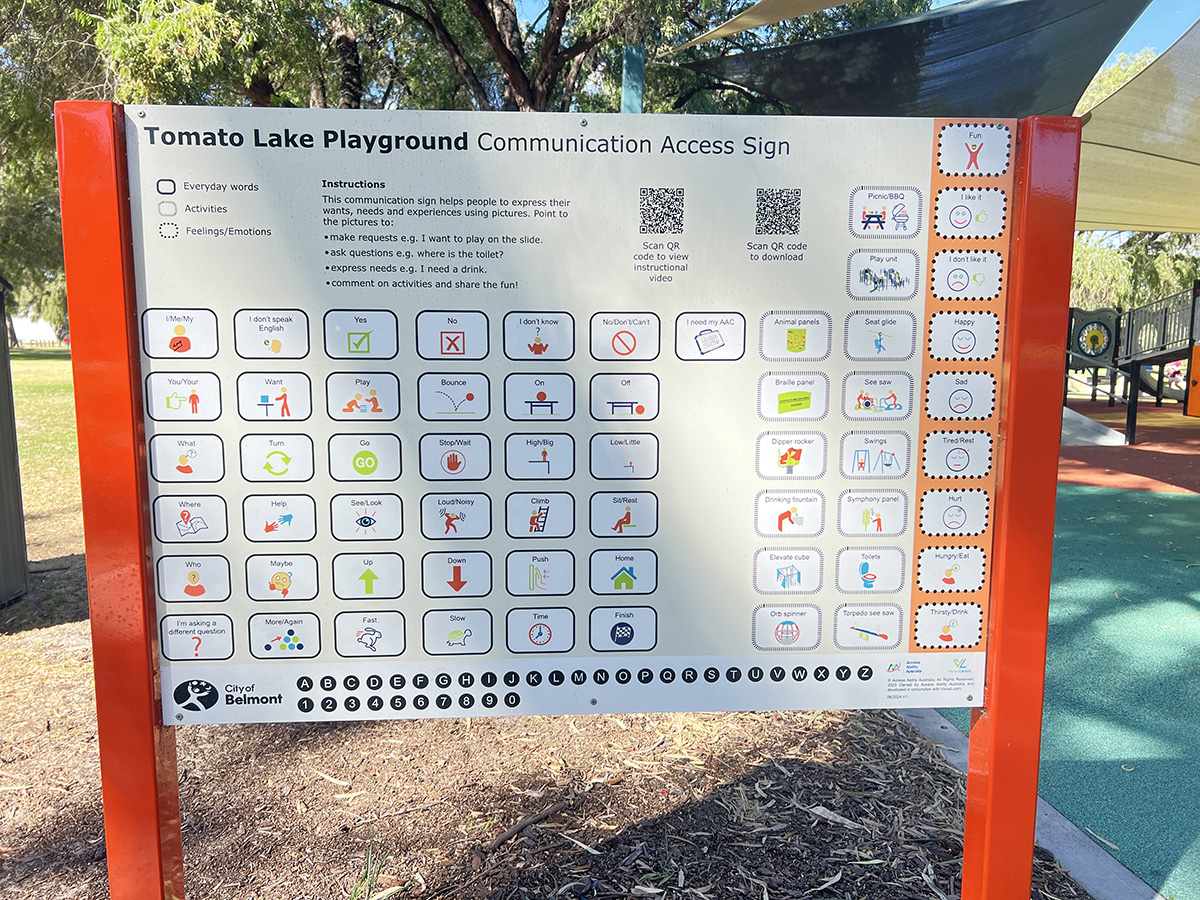 Tomato lake playground communication board