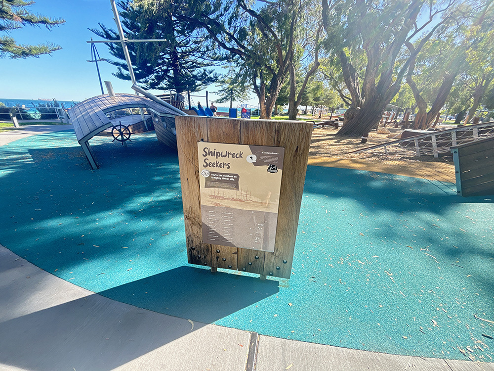 Churchill Park Play Space signage