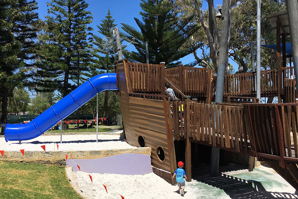 Goolugatup Heathcote Reserve _pirate ship and tube slide