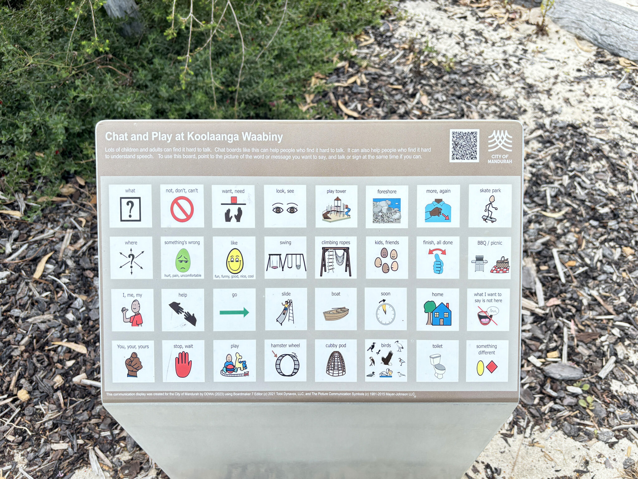 Koolaanga Waabiny Playground communication board
