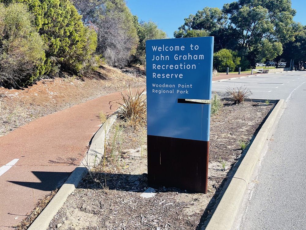 Woodman Point_John-Graham-Reserve_Welcome-to-John-Graham-Rec-Reserve-Sign-scaled