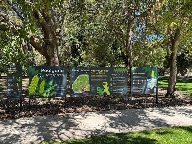 Entrance signage Ivey Watson Playground