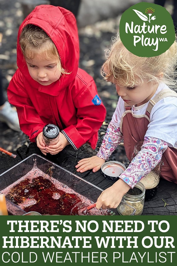 potion making as a nature play idea for cold weather days