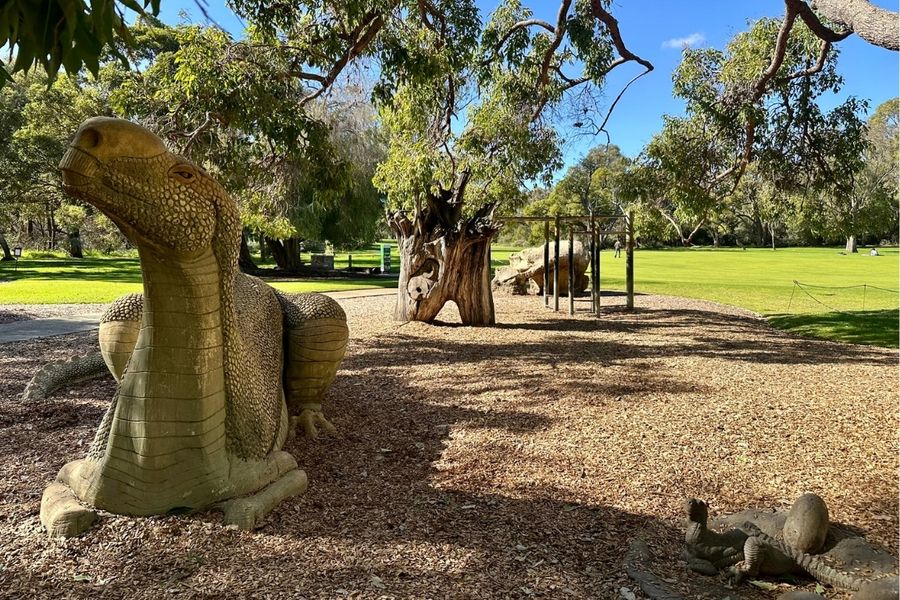 Dinosaur sculpture